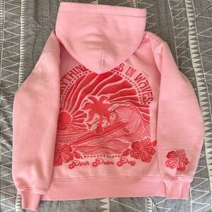 Pink Palm Puff Women's Hoodie XS